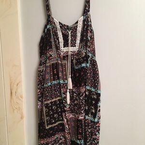 Patterned thin strap dress